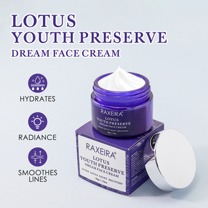 Natural Super Lotus vitamina E hoja de melocotón ácido poliglutámico antienvejecimiento reafirmante cara hidratante blanqueamiento crema facial - Product Image 2