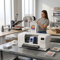 Imprimante DTF Mini FC30 de 30 cm personnalisable avec Epson I3200, idéale pour les petites entreprises de vêtements, gain de place