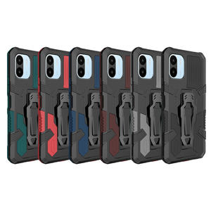 Étui de téléphone avec béquille arrière en TPU+PC pour <span class=keywords><strong>Redmi</strong></span> 13 A3 13C <span class=keywords><strong>10C</strong></span> Note 14 12 10 Pro Protection de l'objectif Support d'armure magnétique Couverture arrière - Product Image 1