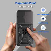 Coque de Téléphone Mobile Élégante en Plastique Rigide pour Redmi 15C 4G/5G avec Protection d'Objectif de Caméra Antichoc et Béquille