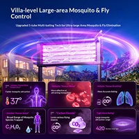 Lámpara Antimosquitos Moderna de ABS con Energía Solar, Trampa Eléctrica para Insectos con Luz UV para Jardín y Patio