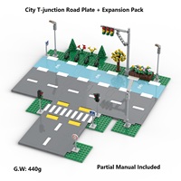 Placas Base Compatibles para Ciudad y Carretera y Set de Construcción de Puentes Peatonales, Juguete Modular de Construcción de Escenas Urbanas DIY para Todas las Edades