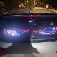 Panneau souple universel flexible 38x10cm avec éclairage LED Devil Eyes pour accessoires de voiture et de camion