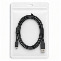 Câble d'extension USB-A vers Mini USB 5 broches, port en forme de T, conducteur tout cuivre, isolation PVC, charge rapide, transfert de données