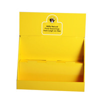 Support d'affichage en carton personnalisé à 2 niveaux pour comptoir, présentoir de cartes de vœux de table, boîte en papier, présentoir de comptoir
