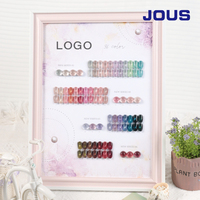 JOUS Kit de vernis gel UV effet œil de chat rose scintillant 2026, ensemble de vernis à ongles classique, vente en gros 15ml