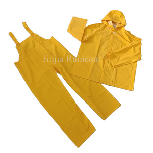 Ensemble <span class=keywords><strong>de</strong></span> pluie industriel robuste 2 ou 3 pièces en PVC et polyester, comprenant une veste <span class=keywords><strong>de</strong></span> travail <span class=keywords><strong>de</strong></span> sécurité et un pantalon à bretelles, pour femmes, hommes et adultes - Product Image 2