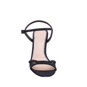 Elegantes Sandalias de Tacón de Malla para Mujer con Punta Abierta y Redonda, Correa al Tobillo, Sandalias de Tacón con Tiras y Pedrería, Zapatos de Boda - Product Image 2