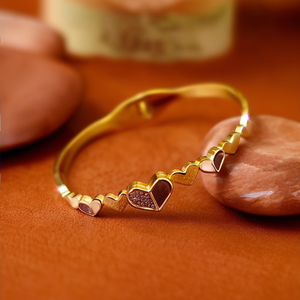 Bracelet tendance en acier inoxydable 316L plaqué or PVD, design cœur, bijoux pour femmes - Product Image 3