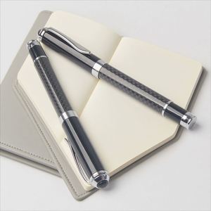 High-End Luxury Custom Logo Custom Brand Promotional Metal Ballpoint <b>Pens</b> Gift Set 0.5 mm Writing Width Carbon Fiber UV Printing - Product Image 3