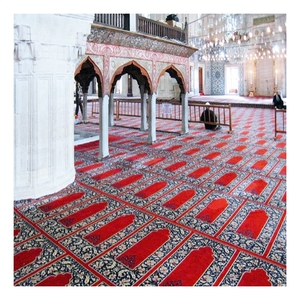 Thảm Nhà Thờ Hồi Giáo Màu Đỏ Xanh Lá Thảm Rộng Axminster Thảm Phòng Cầu Nguyện - Product Image 6