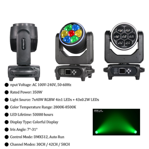 <span class=keywords><strong>Mini</strong></span> 7x40W mắt ong ánh sáng sân khấu RGBW <span class=keywords><strong>Led</strong></span> <span class=keywords><strong>zoom</strong></span> chùm rửa di chuyển đầu kiểm soát điểm ánh sáng với dải ánh sáng cho DJ Câu lạc bộ disco Đảng - Product Image 2