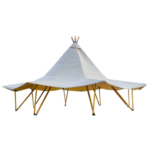 Oferta Especial: Tiendas de Campaña Tipi Indias Resistentes para Exteriores de 8m, 10m, 12m, 15m, Impermeables, Prefabricadas, de Madera y Tela Oxford, Tipo Teepee Tensile - Product Image 2
