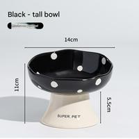Bol de nourriture pour chat, chien, lapin, oiseau en céramique inclinée, antidérapant, facile à nettoyer, écologique, avec protection du cou