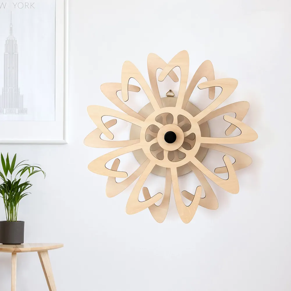 創造性手作り木製風車装飾品壁の装飾アートのための3D回転無限運動エネルギー彫刻