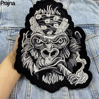 Grand Patch pour Motard, Patch Brodé Personnalisé de Style Punk à Repasser pour Veste en Cuir, Gilet, Décoration de Club de Moto