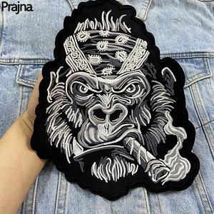 Patch Grande para Motociclistas, Patch Bordado Personalizado Estilo Punk para Jaqueta de Couro, Colete, Decoração de Clube de Motociclismo - Product Image 3