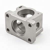 Boîtier de roulement en aluminium usiné CNC de précision, sablé, avec support à bride pour mouvements linéaires en robotique