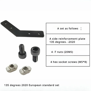 Plaque de renforcement de surface simple face profilée BOSS BSBAK260655 2020/45/<span class=keywords><strong>135</strong></span>, pièce de connexion d'<span class=keywords><strong>angle</strong></span> latérale 30304040 - Product Image 2