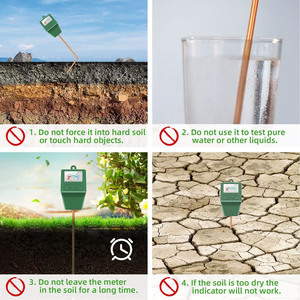 เครื่องวัดความชื้นในดินขนาดกลาง สีสันสดใส พร้อมหัววัดโลหะ สำหรับสวน พืช ดอกไม้ เครื่องวิเคราะห์น้ำ ใช้งานได้ 1 ปี - Product Image 4