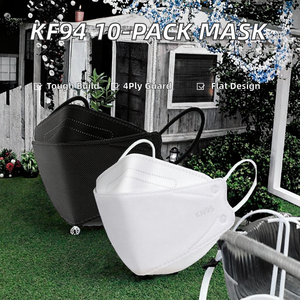 Aoya Paquete de 10 Mascarillas Desechables KF94 3D Antipolvo de 4 Capas Tipo Pez para Adultos - Product Image 2