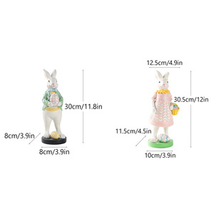 <strong>Top</strong> Sale <strong>Easter</strong> Items Handmade Resin Egg Bunny Crafts Ornaments for Home Living Room Tabletop Decoration - Product Image 2