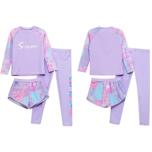 Traje de Baño para Niñas de 2 a 13 Años, Traje de Baño Tie-Dye, Protección Solar para Piscina y Playa, Traje de Baño para Natación, Entrenamiento, Surf, Juegos Acuáticos - Product Image 3