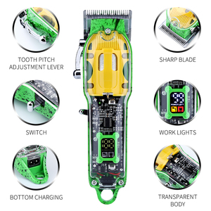 เครื่องโกนหนวด Lanumi <span class=keywords><strong>JM</strong></span>-200 สำหรับช่างตัดผมมืออาชีพ พร้อมจอ LCD ปรับได้ ชาร์จผ่าน USB ใช้งานไร้สาย เหมาะสำหรับใช้ในบ้าน โปร่งใส - Product Image 4