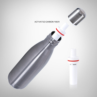 Bouteille d'eau portative en acier inoxydable de qualité alimentaire filtrée d'eau sans BPA avec filtre