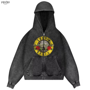 Chaqueta con Cremallera y Gorra Estilo Vintage de la Banda Guns N' Roses para <span class=keywords><strong>Hombre</strong></span> - Product Image 1