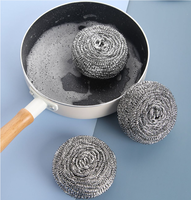 Brosse en spirale à récurer en acier inoxydable à bas prix pour brosses métalliques en acier inoxydable de cuisine épurateur en acier inoxydable