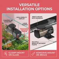 Distributeur automatique de nourriture pour aquarium 500 ml, distributeur de nourriture intelligent programmable, grande capacité, écran LCD, anti-blocage, boîte en plastique résistante à l'humidité pour aquarium