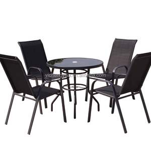 Juego de sillas de eslinga seccionales para exteriores redondas pequeñas económicas con mesa de comedor - Product Image 6