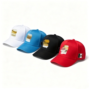 Cappellino da baseball a 5 pannelli in cotone tinta unita con patch bandiera messicana, visiera curva regolabile, cappello sportivo casual patriottico per uomo e donna - Product Image 1