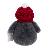 Peluche pingouin mignon avec chapeau, animal en peluche doux et adorable rembourré de coton PP, poupée anti-stress, cadeau de fête de Noël