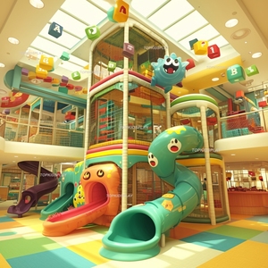 カスタマイズ可能な漫画をテーマにした屋内迷路遊び場商業投資、魅力的な子供用遊具 - Product Image 1