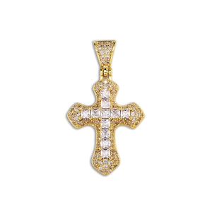 2026 YYN Colar Masculino com Pingente de Cruz de Zircônia Colorida, Corrente de Cobre Torcida, Estilo Versátil - Product Image 5