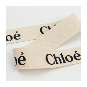 Logo personnalisé professionnel 2.5Cm 1 pouce <span class=keywords><strong>sergé</strong></span> imprimé naturel chevrons <span class=keywords><strong>ruban</strong></span> 100% coton - Product Image 1
