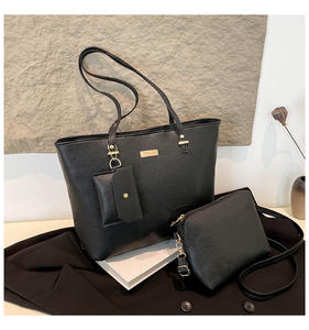 2025 New High Capacity PU Ladies <b>Handbag</b> Set with Zipper Closure Fashion Women's Tote Bags for <b>Summer</b> and All Seasons - Product Image 6