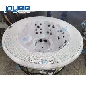 JOYEE Vente en gros en usine <span class=keywords><strong>Bain</strong></span> à remous rond en acrylique <span class=keywords><strong>Bain</strong></span> bouillonnant à bulles d'air <span class=keywords><strong>Bain</strong></span> spa 6 personnes Baignoires de massage extérieures - Product Image 4