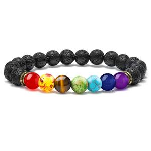 Ensemble <span class=keywords><strong>de</strong></span> bracelets en perles d'<span class=keywords><strong>oeil</strong></span> <span class=keywords><strong>de</strong></span> <span class=keywords><strong>tigre</strong></span> et <span class=keywords><strong>de</strong></span> pierre <span class=keywords><strong>de</strong></span> lave réglables faits à la main bijoux d'huiles essentielles pour cadeau <span class=keywords><strong>de</strong></span> couple - Product Image 6