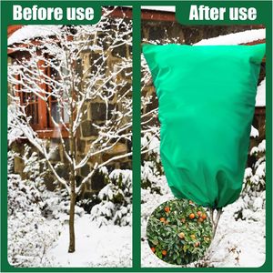 Protection hivernale pour les plantes d'extérieur, protection hivernale pour les plantes en pot, housse de protection pour plantes avec fermeture éclair et cordon de serrage - Product Image 5