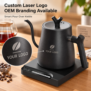 Hervidor Eléctrico Kingze OEM Barista Tools de <span class=keywords><strong>1</strong></span> <span class=keywords><strong>Litro</strong></span> y 1000W con Control de Temperatura y Boquilla de Cuello de Cisne para Preparar Café y Té - Product Image 2
