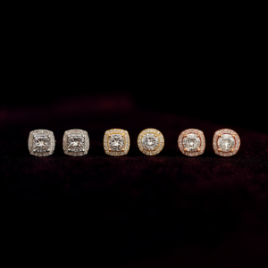 Orecchini Classici con Diamanti Taglio Brillante Rotondo in Oro Bianco Colore D Diamante Naturale Gioielli da Donna per Uso Quotidiano - Product Image 2