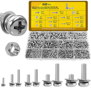 M4 Alloy Steel Screw Bolt Assortment Kit 1500 Pcs Metric Hex Socket Cap Button Head Nuts Washers For Sports Equipment - Product Image 3