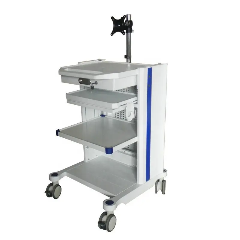 Small Medical Stretcher Cart 3 Layer Equipment Trolley for hospital use