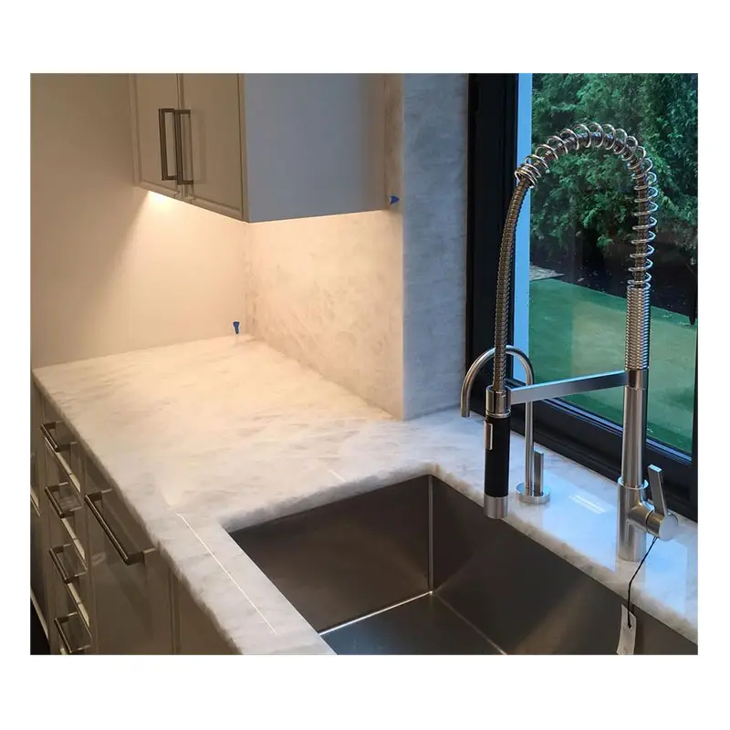 Lusso bianco cristallo di granito quarzite Vanity Bar tavolo in pietra naturale parete pannello retroilluminato applicazione Hotel garanzia di 1 anno