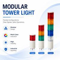Tour de signalisation LED empilable Qlight série ST45ML-BZ-3-24-RAG pour avertissement industriel et indication de l'état des machines