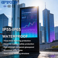 Pantalla Táctil Publicitaria para Exteriores de 32 43 65 86 Pulgadas, OEM ODM, con Soporte de Piso, Alto Brillo, Kiosco LCD para Exteriores