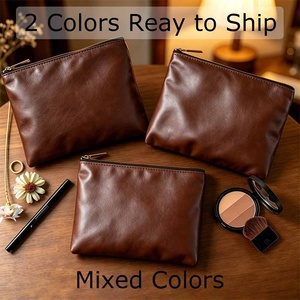 Sac à maquillage personnalisé en cuir lisse gaufré Yihe : Sac cosmétique cadeau pour filles, Sac à maquillage avec nom - Product Image 3